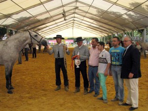 Yeguada El Eucalipto recibe el trofeo a la mejor ganadería.