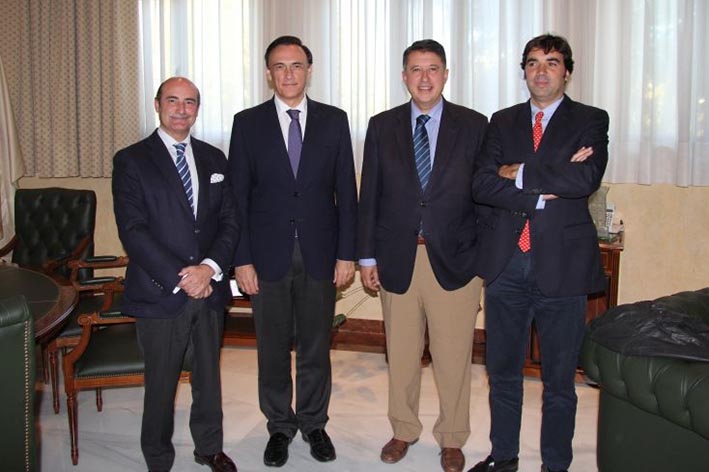 De izquierda a derecha: Juan Antonio Merlos, José Carlos Gómez, Rafael Blanco y Enrique Lovera